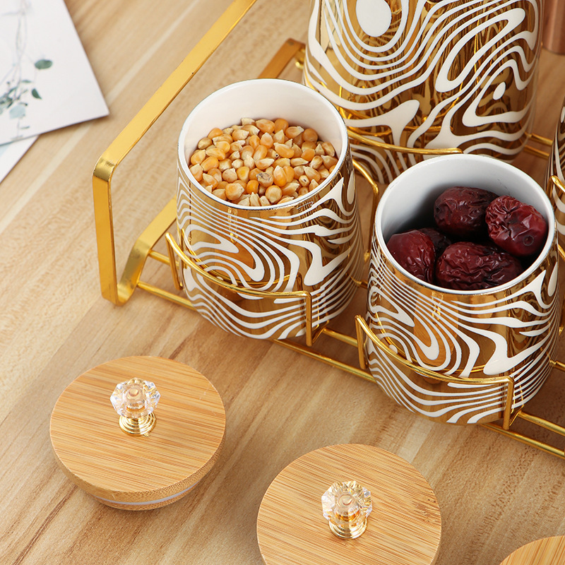 7 色の釉薬セラミックキッチンキャニスターセットティーコーヒ - Canister Coffee Sugar Tea のレビューと価格