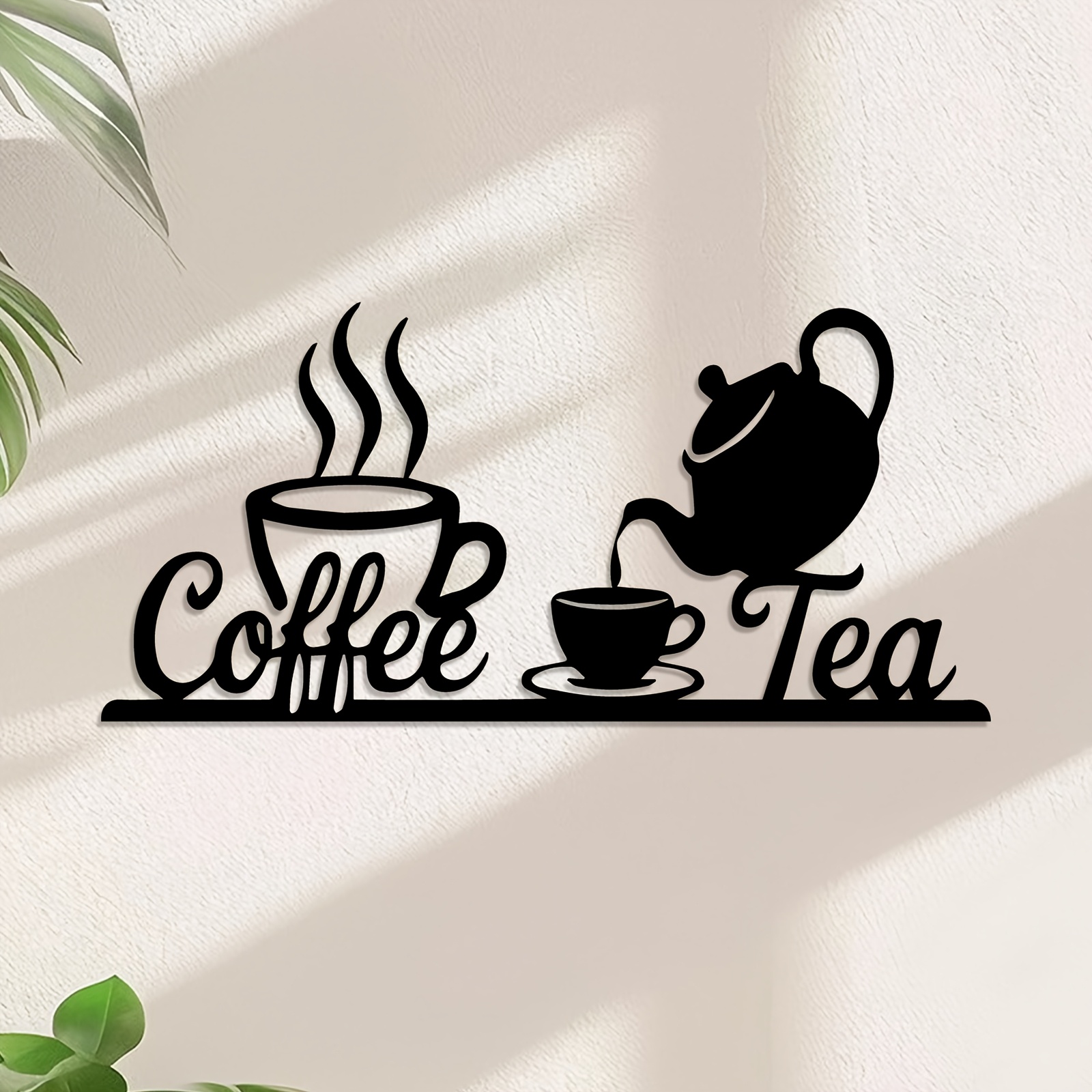 素朴なメタル製コーヒー＆ティーウォールアートサイン1個 -  - Coffee Tea Press のレビューと価格