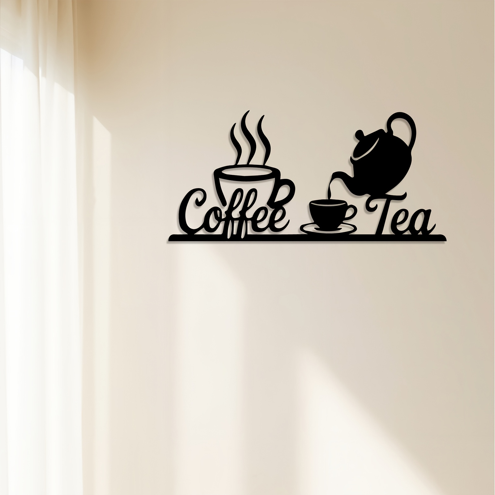 素朴なメタル製コーヒー＆ティーウォールアートサイン1個 -  - Coffee Tea Press のレビューと価格