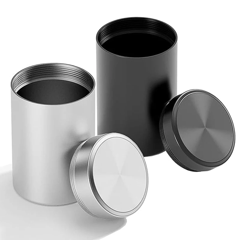 旅行用のポータブル密閉ミニジャー,ステンレス鋼,防湿,無地, - Coffee Tea And Sugar Canisters のレビューと価格