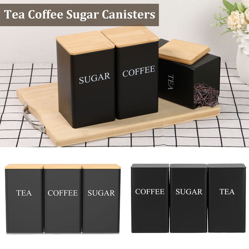コーヒー豆保存瓶金属コーヒー紅茶砂糖容器シンプルなスタイルの - Coffee Tea Sugar Canisters のレビューと価格