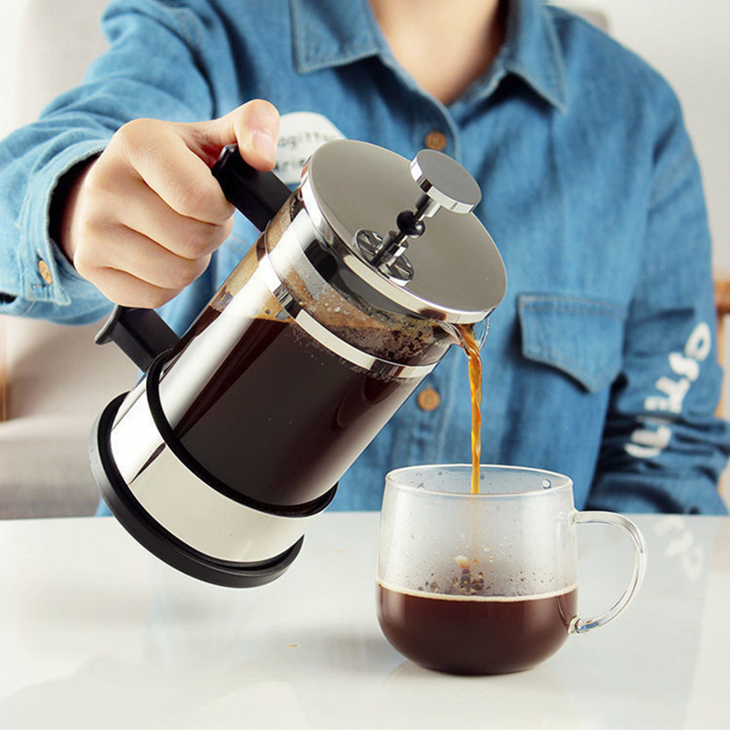 コーヒーフレンチプレスポットフィルター付き高ホウケイ酸ガラス - Coffee Tea Press のレビューと価格